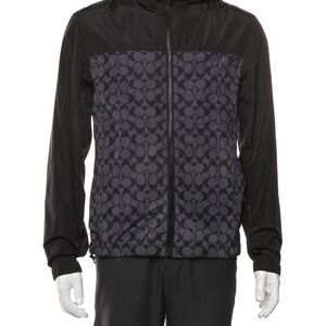 Coach Black and Gray Windbreaker Jacket